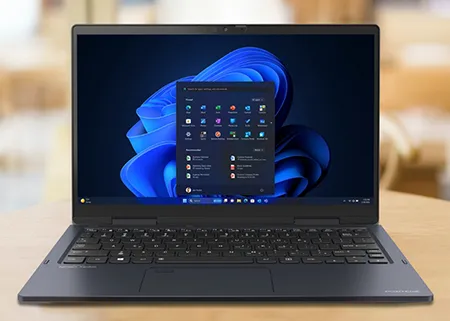 Dynabook laptop on a desk top