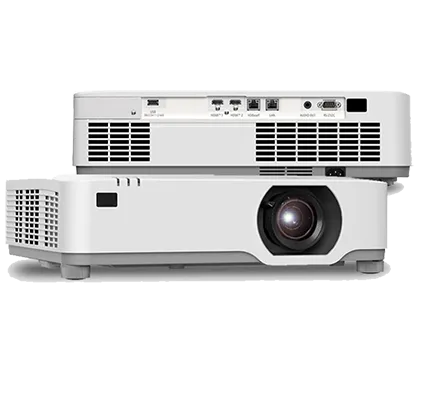 Front and back view of a portable projector model